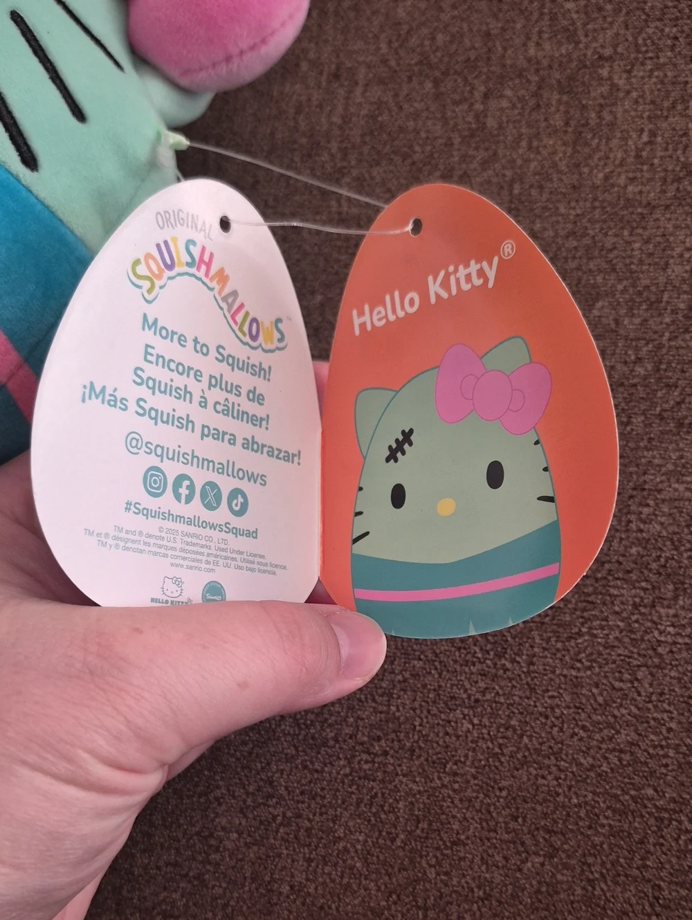 Hello Kitty Mint Green & Pink Halloween Squishmallow